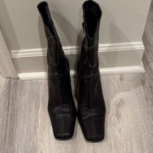 BP Black Heeled Boots for Women